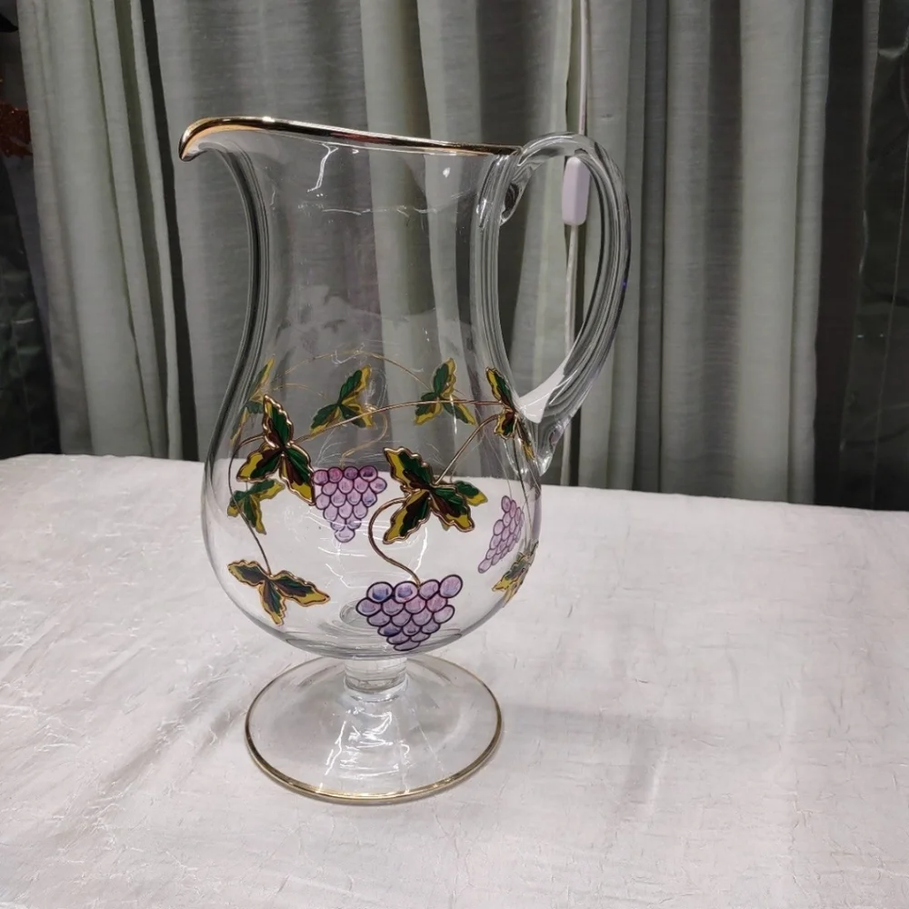 Vintage Romanian Crystal juice pitcher. - Picture 2 of 4